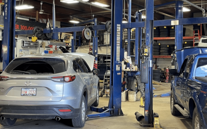 car inside the shop